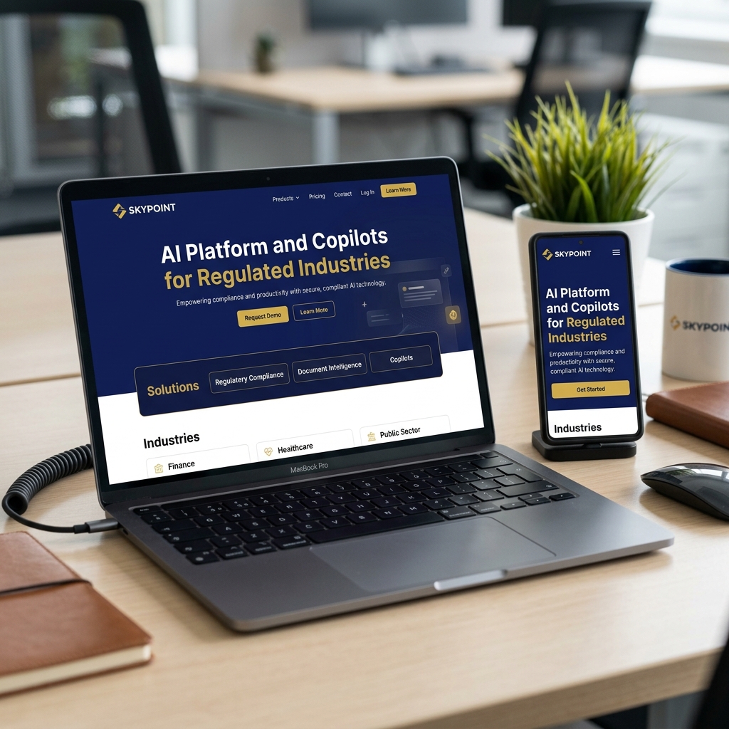 Transforming Regulated Industries: How SkyPoint Leveraged AI Integration with LOC Technologies pvt ltd mockup